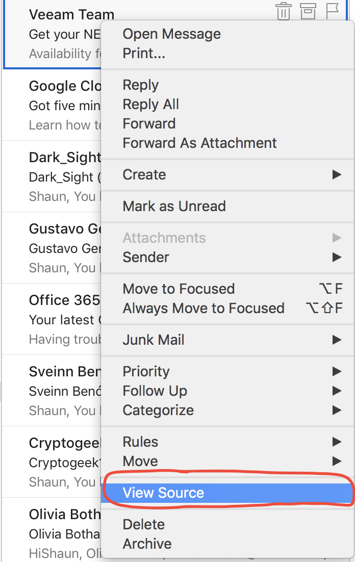 view unread emails in outlook for mac